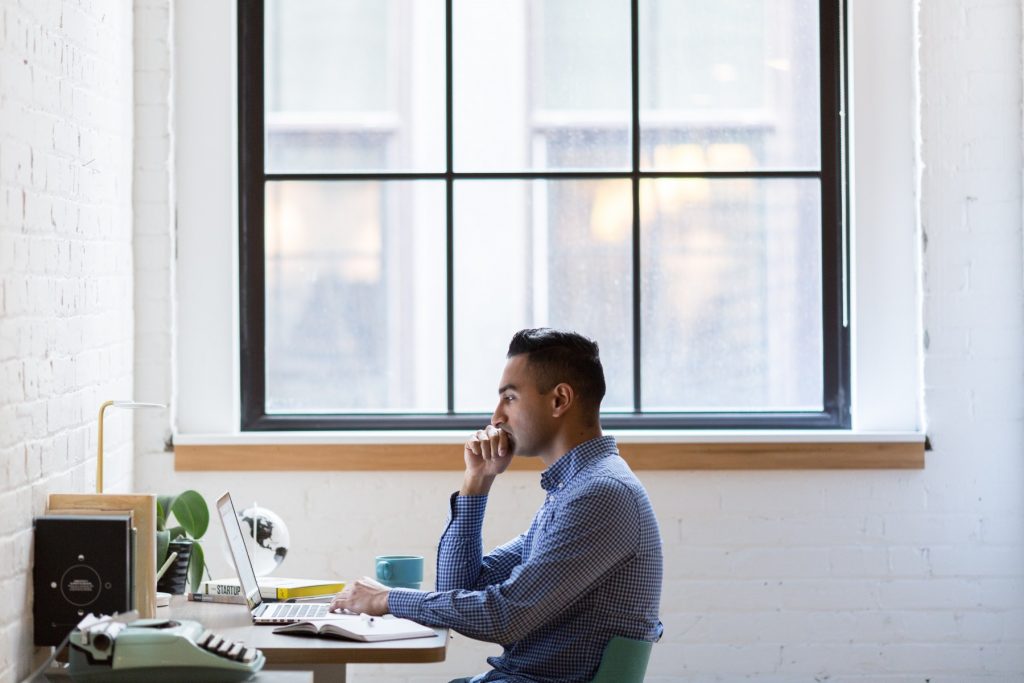 Work Space at Home with adequate lighting and space